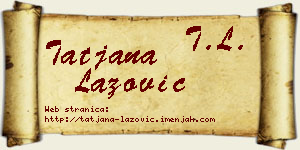 Tatjana Lazović vizit kartica